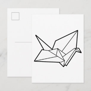 Origami-Vogel Postkarte