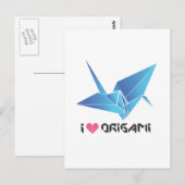 origami Vogel Postkarte (Vorne/Hinten)