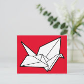 Origami-Vogel Postkarte (Stehend Vorderseite)