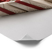 Origami-Weihnachtsbaum mit Geschenken Poster (Ecke)
