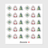 Origami Weihnachtskleber Aufkleber (Blatt)