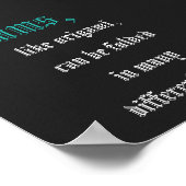 Origami Zitat mini Poster (Ecke)