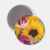 Origamikranich Magnet (Vorderseite/Rückseite)