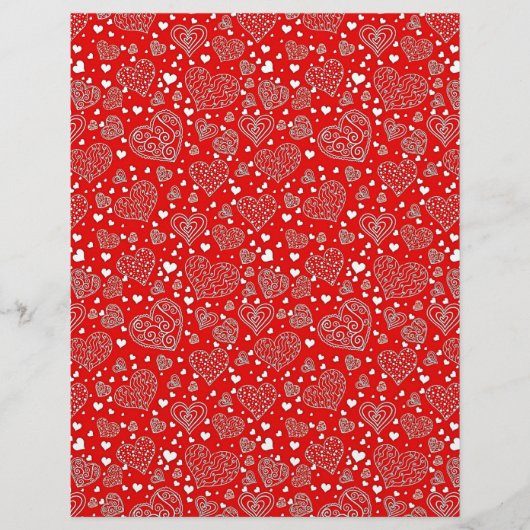 Origamipapier mit extravaganten Herzen (Vorderseite)