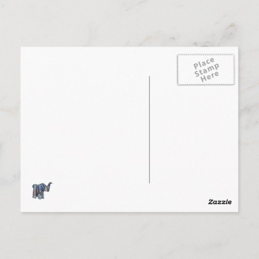 Origamiphant Postkarte (Rückseite)