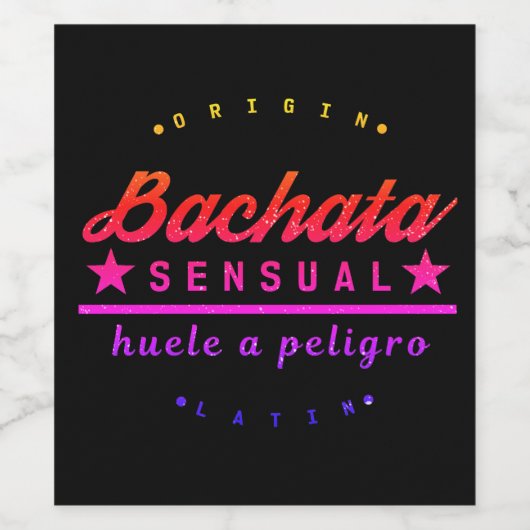 Origin Bachata Sensual Weinetikett (Einzelnes Label)