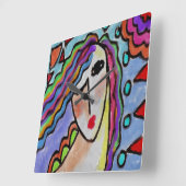 Originak Abstract Art Acrylic Wall Clock Quadratische Wanduhr (Winkel)
