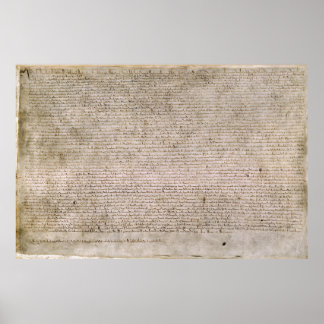 ORIGINAL 1215 Magna Carta British Library Poster