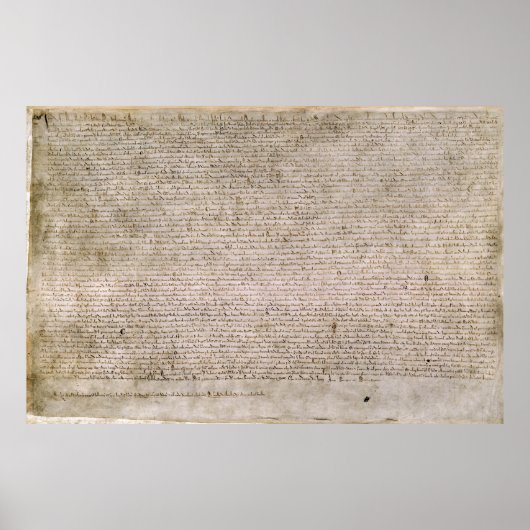 ORIGINAL 1215 Magna Carta British Library Poster (Vorne)