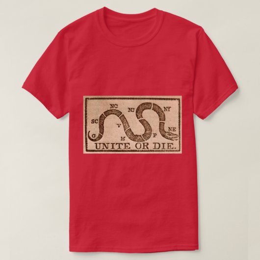 Original 1774 Einheit oder Die T-Shirt (Design vorne)