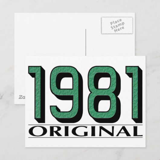 Original 1981 postkarte (Vorne/Hinten)