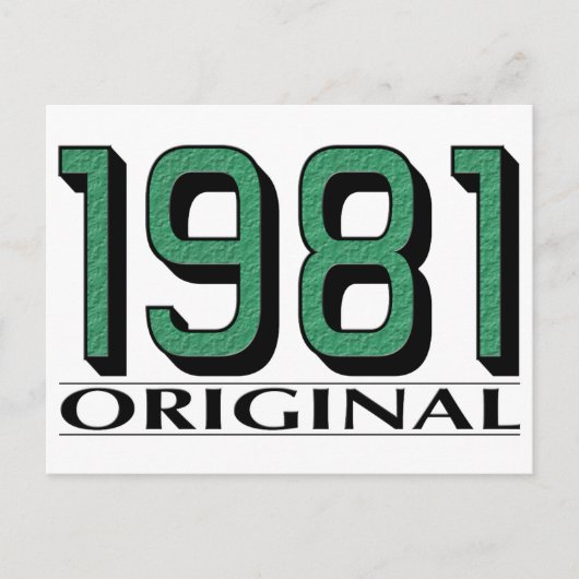 Original 1981 postkarte (Vorderseite)