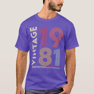 Original 1981 Vintage Retro Jubiläums-fr T-Shirt