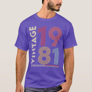 Original 1981 Vintage Retro Jubiläums-fr T-Shirt
