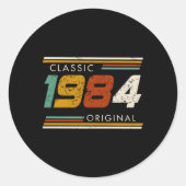 Original 1984 runder aufkleber (Vorderseite)