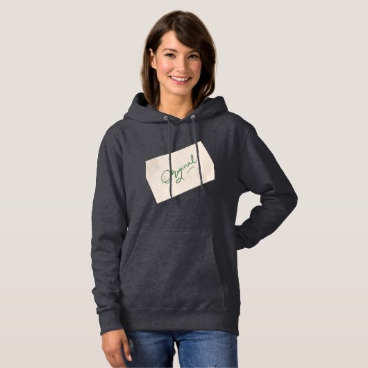 Original 1 Dunkelgrauer Damen Pullover Hoodie (Vorne ganz)