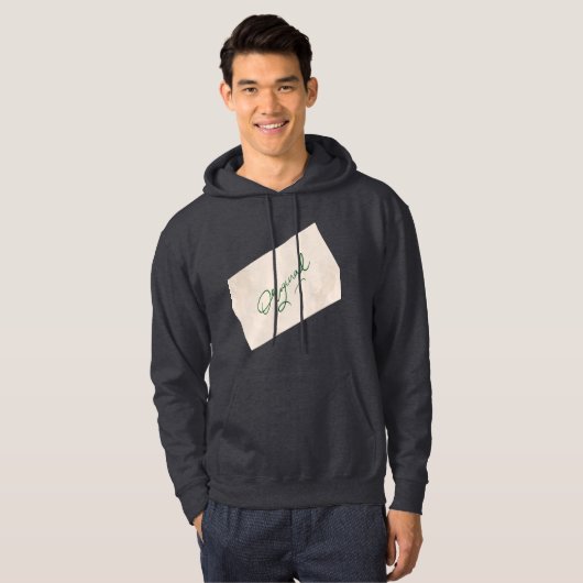 Original 1 Dunkelgrauer Herren Pullover Hoodie (Vorne ganz)