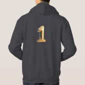 Original 1 Dunkelgrauer Herren Pullover Hoodie (Rückseite)