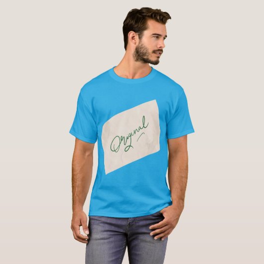 Original 1 Herren Teal Basic T-Shirt (Vorne ganz)