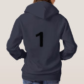 Original 1 Navy Blau Damen Pullover Hoodie (Rückseite)