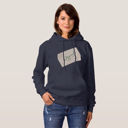 Original 1 Navy Blau Damen Pullover Hoodie (Vorne ganz)