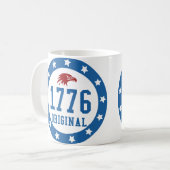 Original 4. Juli-Abzeichen 1776 Kaffeetasse (Vorderseite Links)