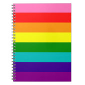 Original 8-Streifen LGBT-Gay Pride-Regenbogenflagg Notizblock (Vorderseite)