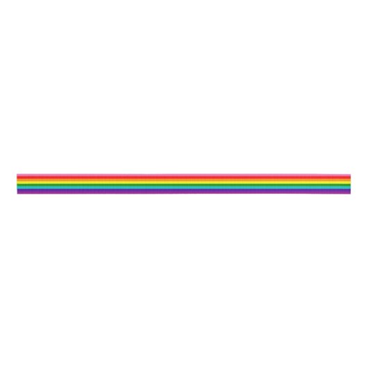 Original 8-Streifen LGBT-Gay Pride-Regenbogenflagg Ripsband (Vorderseite)