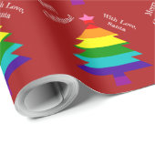 Original 8 Streifen LGBT Prix Flag LGBTQ Weihnacht Geschenkpapier (Rolleneckpunkt)