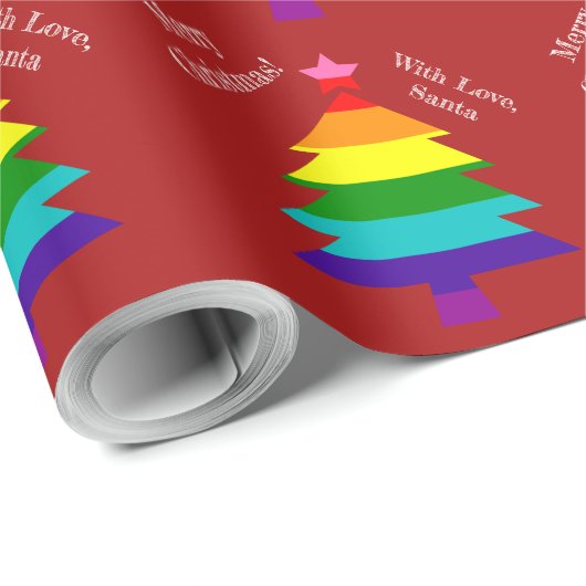 Original 8 Streifen LGBT Prix Flag LGBTQ Weihnacht Geschenkpapier (Rolleneckpunkt)