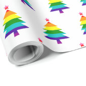 Original 8 Streifen Pride Flag LGBTQ Weihnachtsbau Geschenkpapier (Rolleneckpunkt)