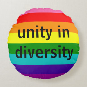 Original 8 Streifen Rainbow-Flag LGBT Benutzerdefi Rundes Kissen