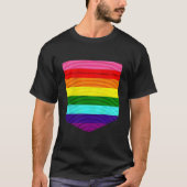 Original 8 Strip Gay Pride Flag Pocket T-Shirt (Vorderseite)
