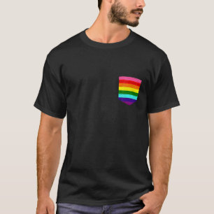 Original 8 Strip Gay Pride Flag Pocket T-Shirt
