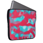 Original Abstract Art Aqua and Pink Laptop Sleeve (Vorne Rechts)