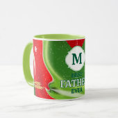 Original Abstrakt Best Eje Christmas MONOGRAM Tasse (Vorderseite Links)