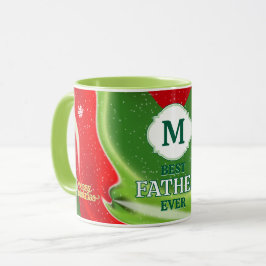 Original Abstrakt Best Eje Christmas MONOGRAM Tasse