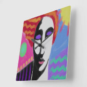 Original Abstrakte Art Round Clock Quadratische Wanduhr (Winkel)