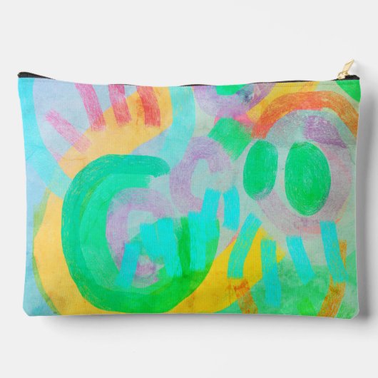 Original Abstrakte Digitale Kunststifttasche Zubehörtasche (Rückseite)