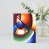 Original Abstrakte kubanische Kunst Postkarte (Stehend Vorderseite)