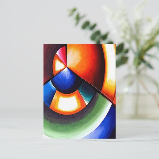 Original Abstrakte kubanische Kunst Postkarte (Stehend Vorderseite)