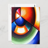 Original Abstrakte kubanische Kunst Postkarte (Vorne/Hinten)