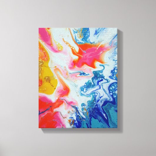 Original abstrakte Kunst Sommerresidenz Leinwanddruck (Vorderseite)