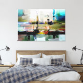 Original Abstrakte Kunst von Dushan Leinwanddruck (Insitu (Schlafzimmer))