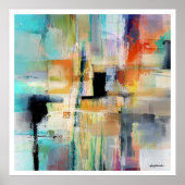 Original Abstrakte Kunst von Puschan Poster (Vorne)