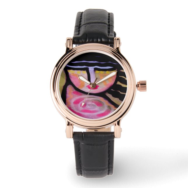 Original Abstrakte Kunst zu tragen Armbanduhr (Vorderseite)