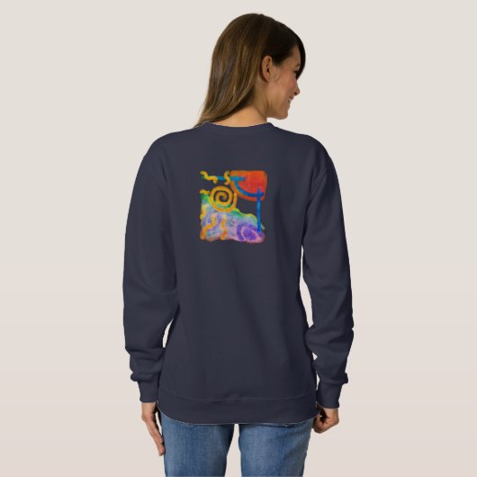 Original Abstrakte Kunst zu tragen Sweatshirt (Schwarz voll)