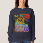 Original Abstrakte Kunst zu tragen Sweatshirt (Vorderseite)