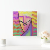 Original Abstrakte Kunstgalerie Uhr (Zuhause)