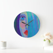 Original Abstrakte Kunstmauer Große Wanduhr (Zuhause)